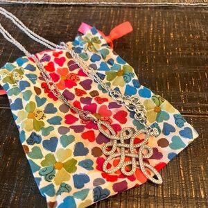 Brighton - Silver Long Necklace with Intricate Pendant